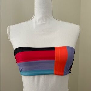 Colorful Strapless Bandeau Top